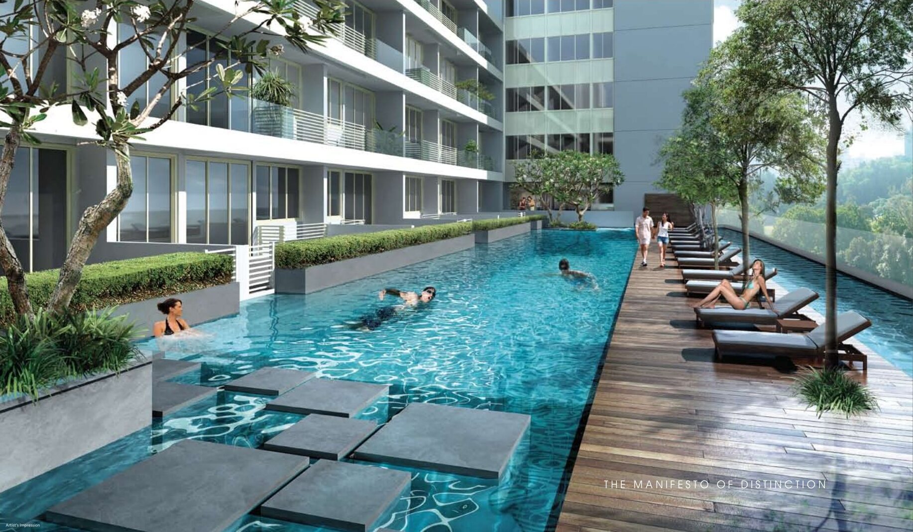 Infinity-edge pool (artist’s impression)